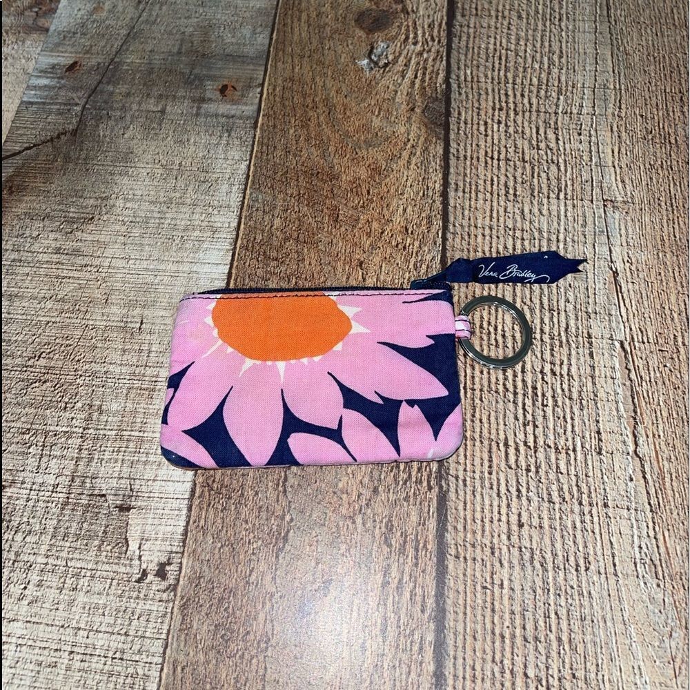 💜 Vera Bradley ID coin pouch keychain